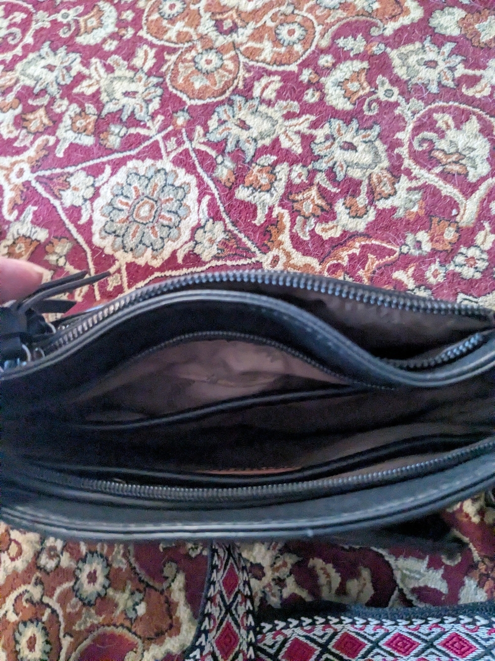 Montana West Black Crossbody Bag with Detachable Patterned Strap - Picture 11 of 12